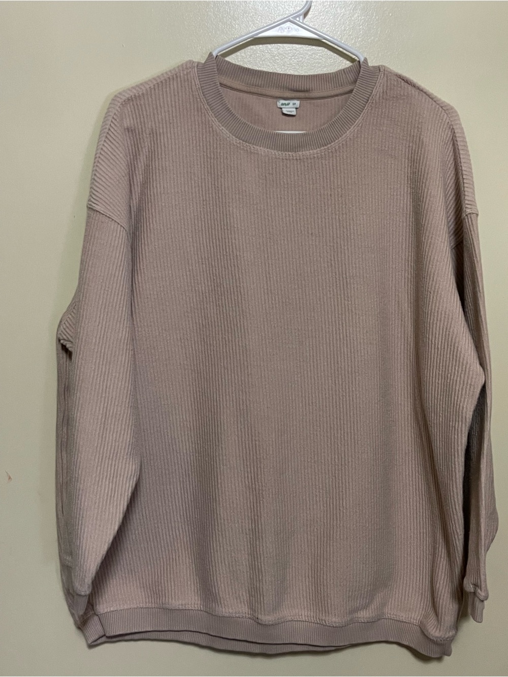 aerie Women's Ribbed Crewneck Sweatshirt - Mauve